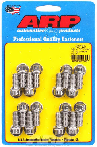 ARP Stainless Steel Header Bolts 400-1205 12-Point, 3/8-16"