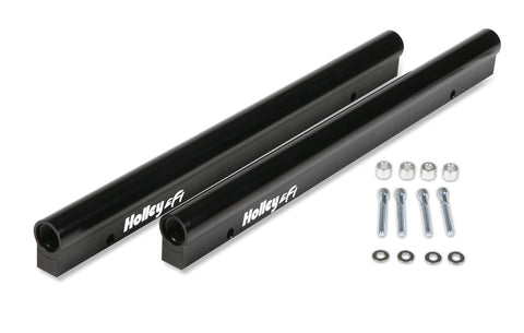 Holley EFI LS Hi-Rams, Aluminum, Black Anodized Fuel Rails 534-203