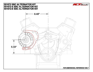 ICT Billet Alternator/Power Steering Bracket Kits 551324