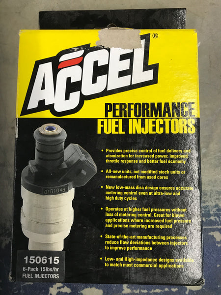 ACCEL Fuel Injectors 150615 6-pack 15lbs/hr