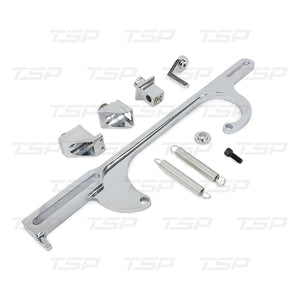 TSP JM3101C BILLET ALUMINUM CHROME THROTTLE CABLE BRACKET