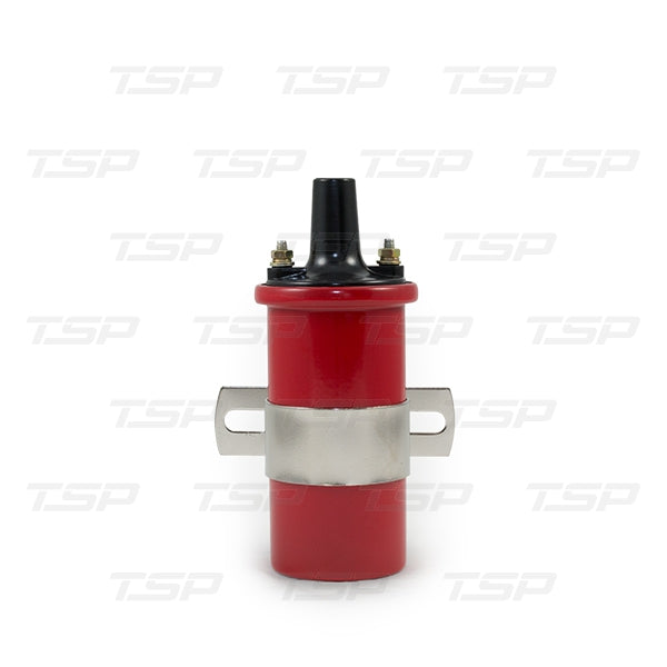 TSP JM6927R RED  OIL-FILLED CANISTER STYLE FEMALE REMOTE IGNITION COIL