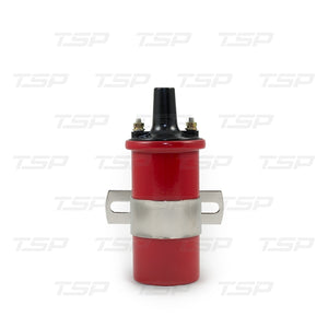 TSP JM6927R RED  OIL-FILLED CANISTER STYLE FEMALE REMOTE IGNITION COIL