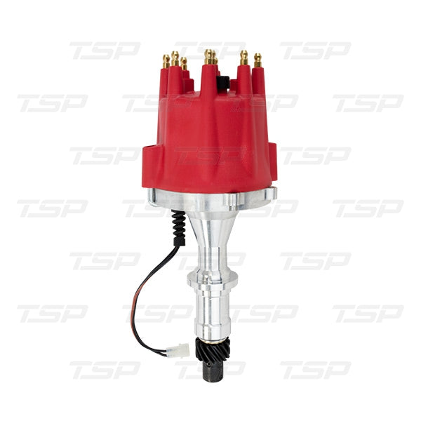 JM7604R PONTIAC V8 PRO SERIES PRO BILLET DISTRIBUTOR RED CAP