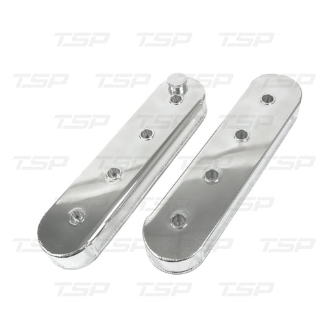 JM8081-5P GM LS FABRICATED POLISHED ALUMINUM VALVE COVERS WITHOUT COIL MOUNTS