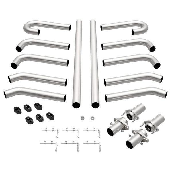 Magnaflow 10703 - Hot Rod Builder Stainless Exhaust System 3" Universal Pipes