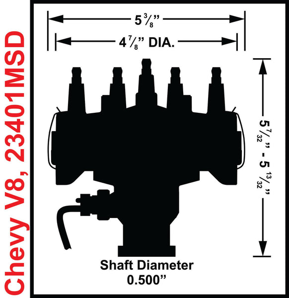 MSD Pro-Billet Cam Sync Crank Trigger Distributors 23401MSD