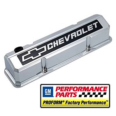 Proform Parts 141-922 - Proform GM Licensed Slant Edge Valve Covers