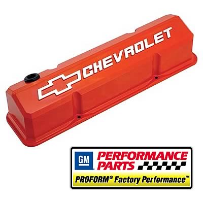 Proform Parts 141-924 - Proform GM Licensed Slant Edge Valve Covers