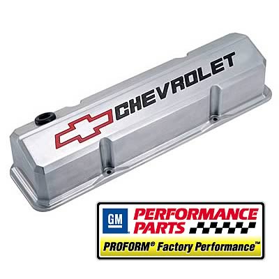 Proform Parts 141-927 - Proform GM Licensed Slant Edge Valve Covers