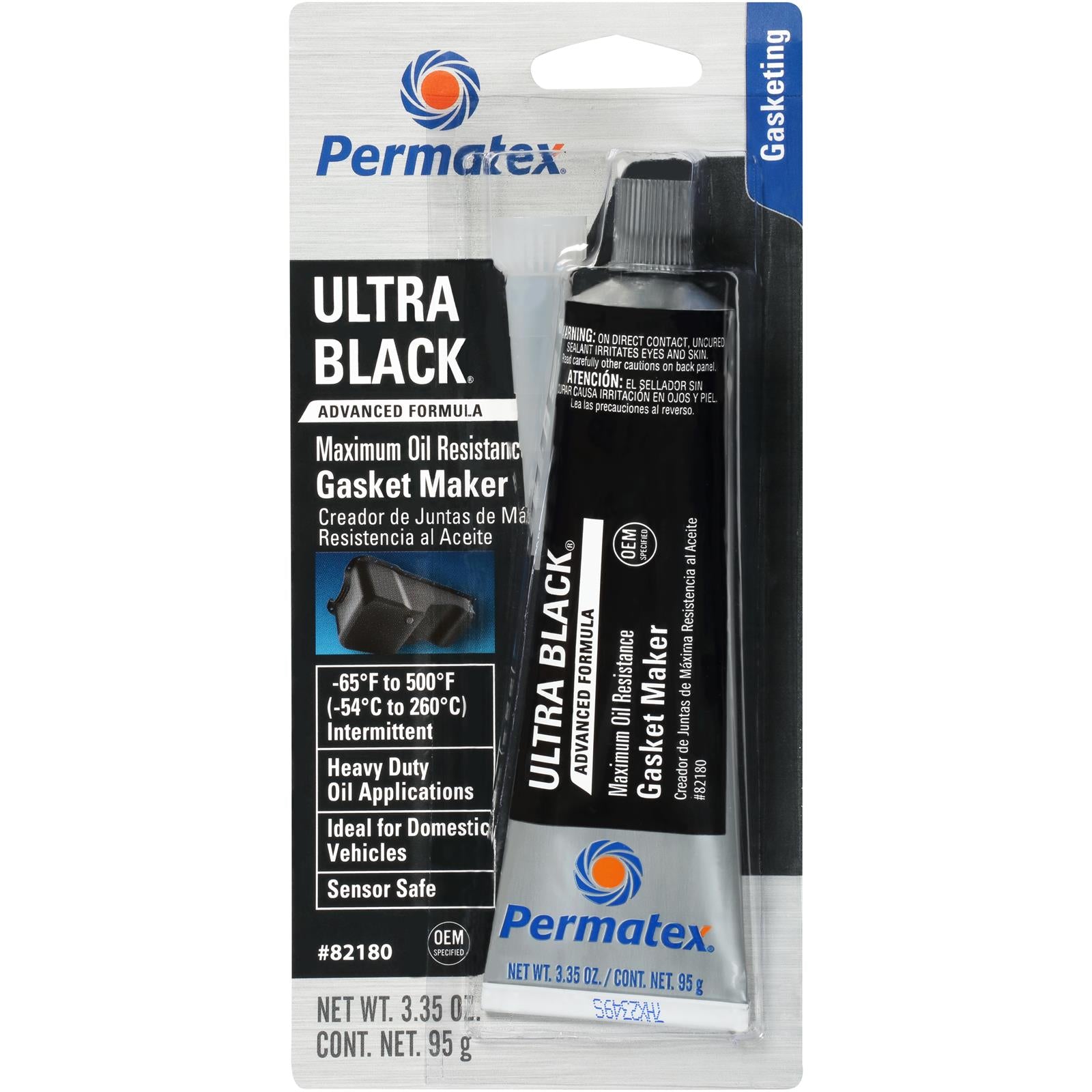 Permatex Ultra Black Maximum Oil Resistance RTV Silicone Gasket Maker 82180