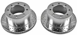 Power Stop Evolution Drilled & Slotted Rear Rotors AR8646XPR 01-10 Chevy GMC Truck
