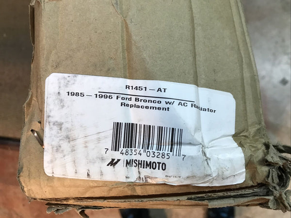 Mishimoto R1451-AT Plastic End-Tank Radiator Fits Ford Bronco 1985-1996