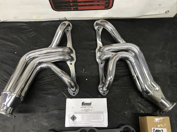 Summit Racing G9103 Ceramic Coated Headers Mid-Length 1955-57 Chevy SBC