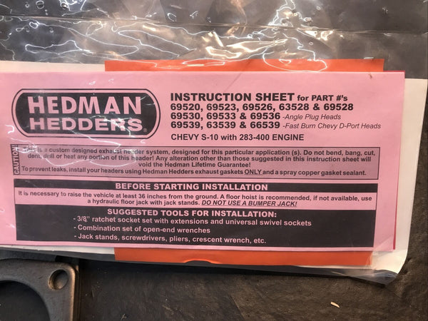 Hedman 69520 - S10 Engine Swap Headers 1982-2004 S10 with Small Block Chevy