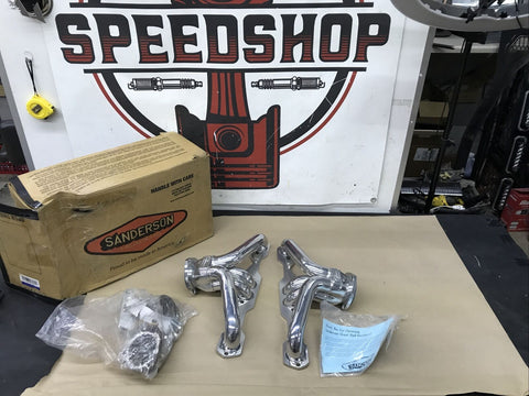 Sanderson CC1DP-SEC Headers Blockhugger Steel For Chevrolet Street Rod 1927-1949
