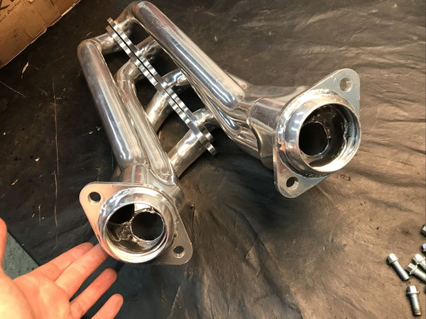 Scott Drake C5ZZ-9430-CC-SH Shorty Headers Silver Ceramic Coated 64-70 Mustang