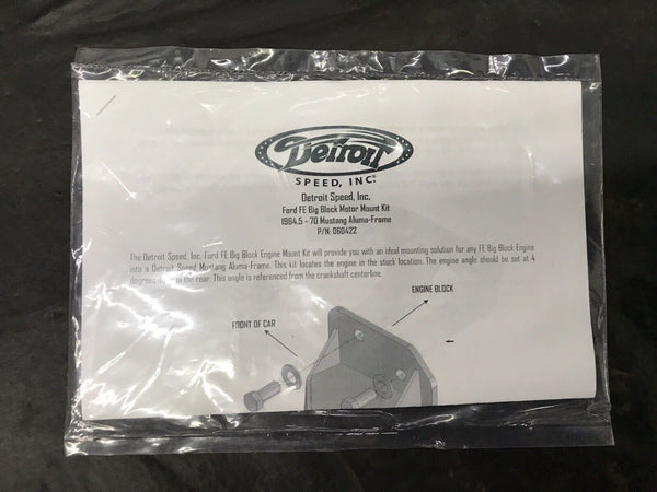 Detroit Speed 060422 Aluma-Frame Subframe Engine Mount Bracket Kits 1964.5-1970