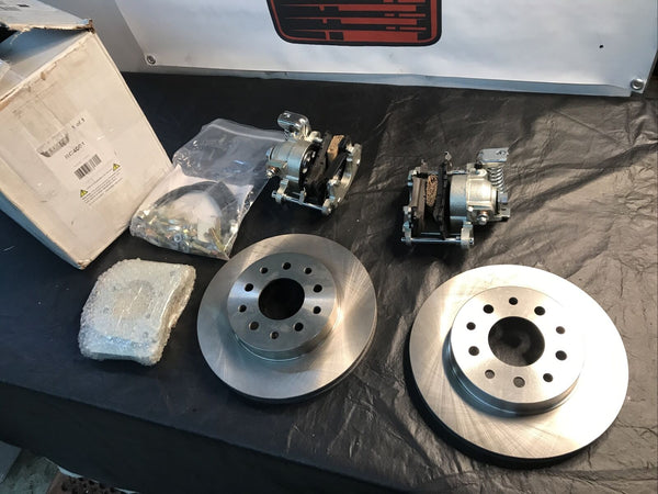 Leed Brakes RC4001 Rear Disc Brake Kit Mopar 8 1/4 & 9 1/4 11 in. Plain Rotors Z