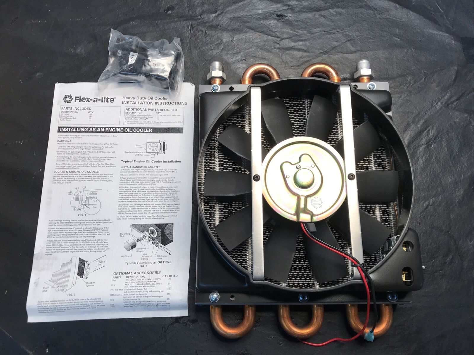 Flex-A-Lite 45950 Cooler Fan Combo HD w/ 10AN Fitting