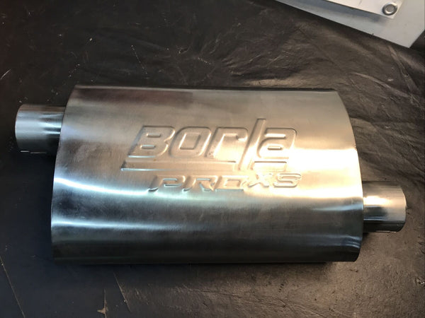 Borla 400490 Universal Offset Notched Oval Muffler 2.5" Offset/Offset 14"x4"x9.5