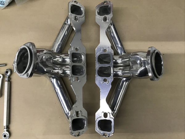 Sanderson CC1DP-SEC Headers Blockhugger Steel For Chevrolet Street Rod 1927-1949