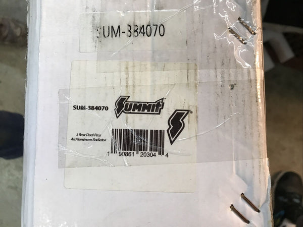 Summit Racing SUM-384070 Radiator 3-Row Dual Pass LS Conversion Chevy GMC Truck