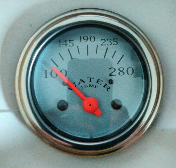 VEETHREE 277248 Temp Gauge 2 1/16" Silver Electrical  (GAUGE ONLY)