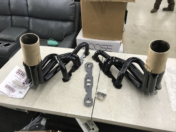 Schoenfeld Headers 198A - Schoenfeld S-10 Forward Exit Conversion Headers