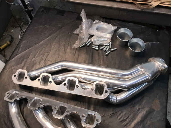 Scott Drake C5ZZ-9430-CC-SH Shorty Headers Silver Ceramic Coated 64-70 Mustang