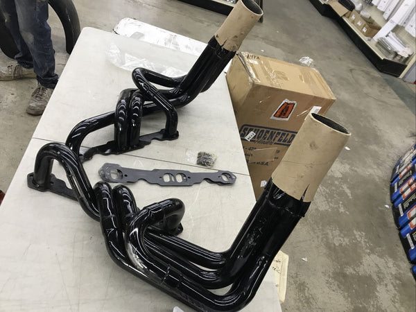 Schoenfeld Headers 198A - Schoenfeld S-10 Forward Exit Conversion Headers