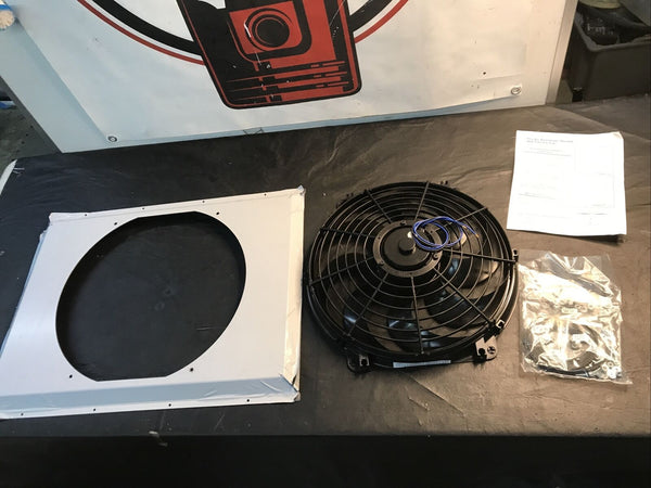 FLEX-A-LITE 53726 S-BLADE 16" ELECTRIC COOLING FAN W/ALUMINUM SHROUD 26x19