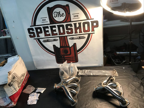 FLOWTECH 13700-7FLT TIGHT FIT BLOCK HUGGER HEADERS - POLISHED Dodge HEMI 331/354/392