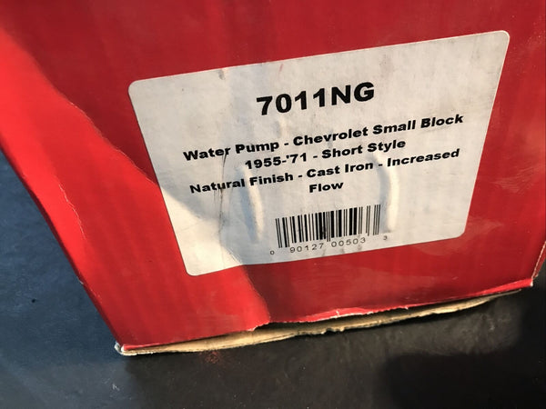 Mr. Gasket 7011NG Water Pump Fits 1955-1971 Chevrolet 265-350 Gen I SBC Short