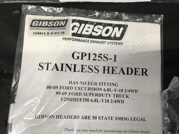 Gibson GP125S-1 Stainless Performance Header for 99-05 F-250/F-350 SD/Excursion
