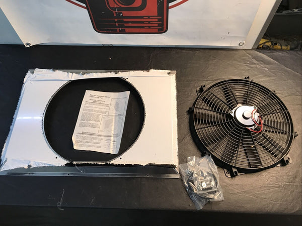 Flex-A-Lite 53628 Shroud 28" x 19 " x 4 " with 16" Electric Fan