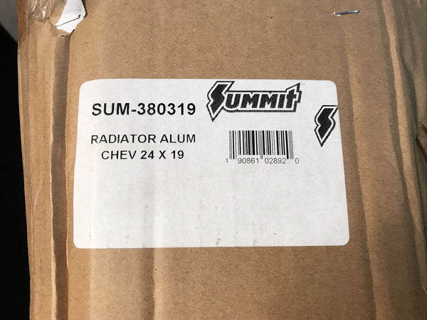 Summit Racing SUM-380319 -  Universal Fit Aluminum Radiators Chevy 2-Row 24 x 19