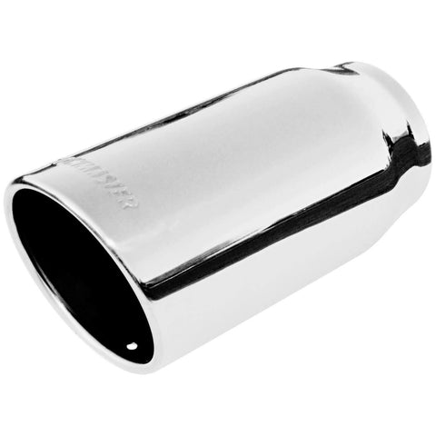 Flowmaster 15367 Exhaust Tip - 5.00 in. Rolled Angle Polished SS Fits 4.00 in...