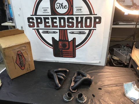 Sanderson Oldsmobile 455 V8 1-7/8" Satin Black Ceramic Exhaust Headers O455-SEC