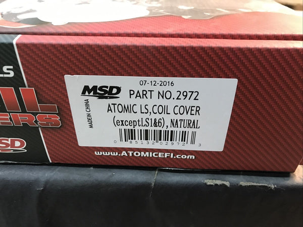 MSD 2972 Ignition Atomic LS Coil Covers LS1/LS6 Natural