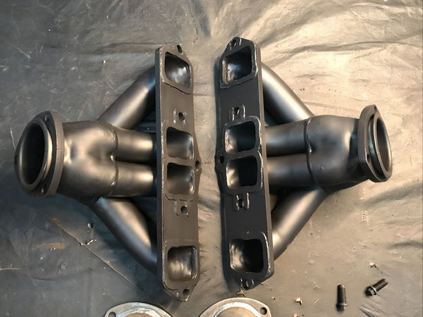 Sanderson Oldsmobile 455 V8 1-7/8" Satin Black Ceramic Exhaust Headers O455-SEC