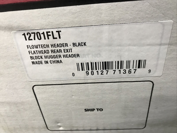 Flowtech 12701FLT Block Hugger Header Ford Flathead Rear Exit