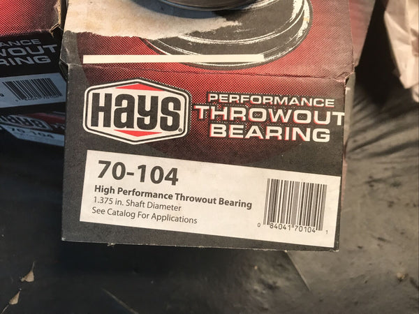 Hays 70-104 - Throwout Bearing, 1.375 in Shaft Diameter High Performance