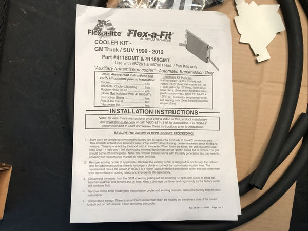 Flex-A-Lite 4118GMT COOLER Transmission oil kit for 1999-2012 GM full-size truck SUV