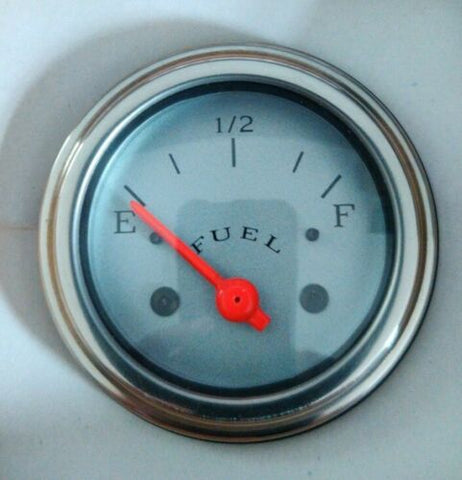 VEETHREE 267206 Fuel Pressure Gauge 2 1/16" Silver (GAUGE ONLY)