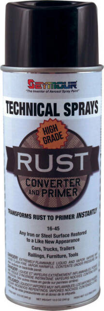 Seymour 16-045 Rust Converter & Primer Spray Paint, 12oz