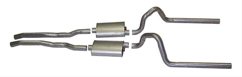 Scott Drake C5ZZ-5257-TTQ Exhaust System 2.25" No H-Pipe 1964-1969 Mustang