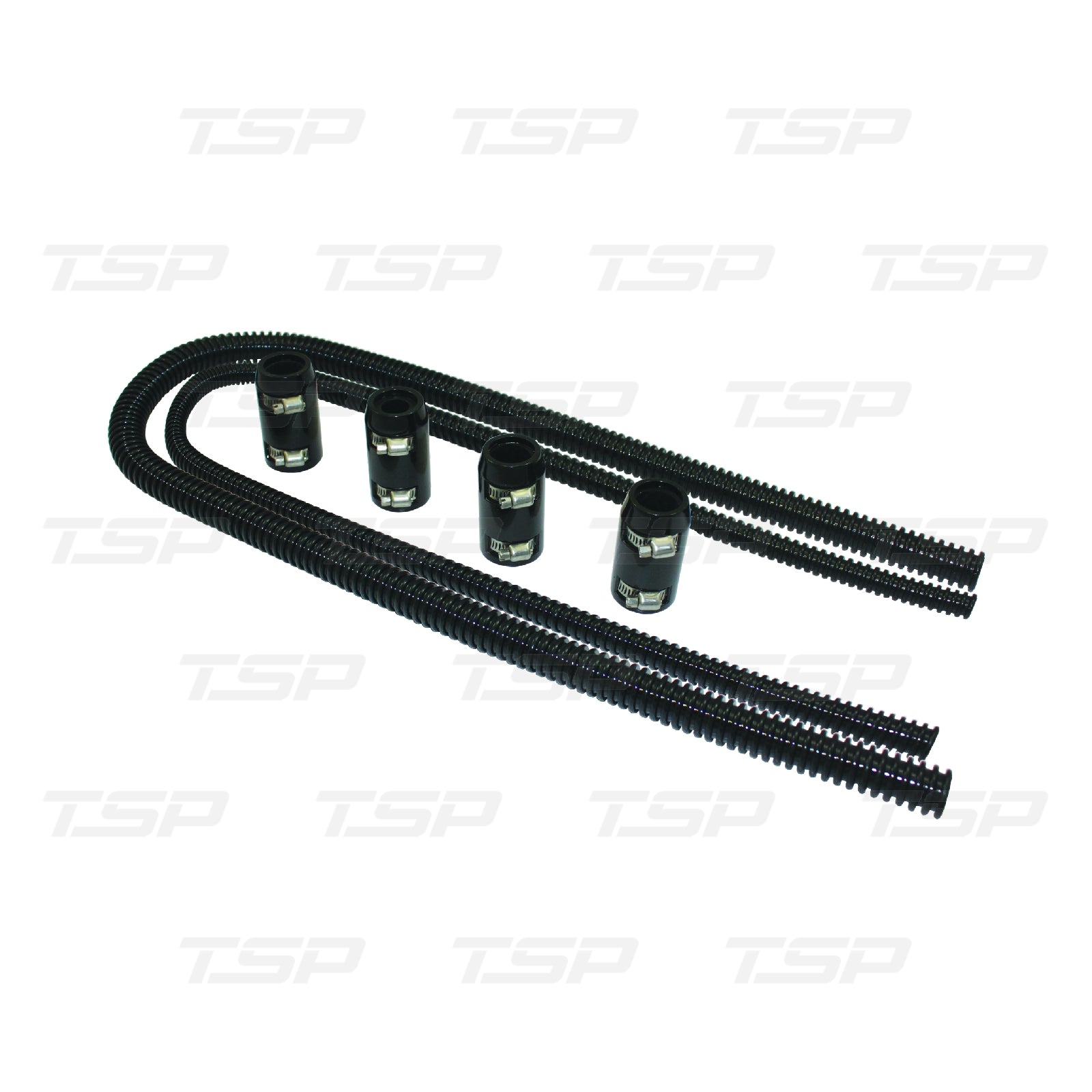 SP6455 BLACK STAINLESS STEEL 44" FLEXIBLE HEATER HOSE KIT