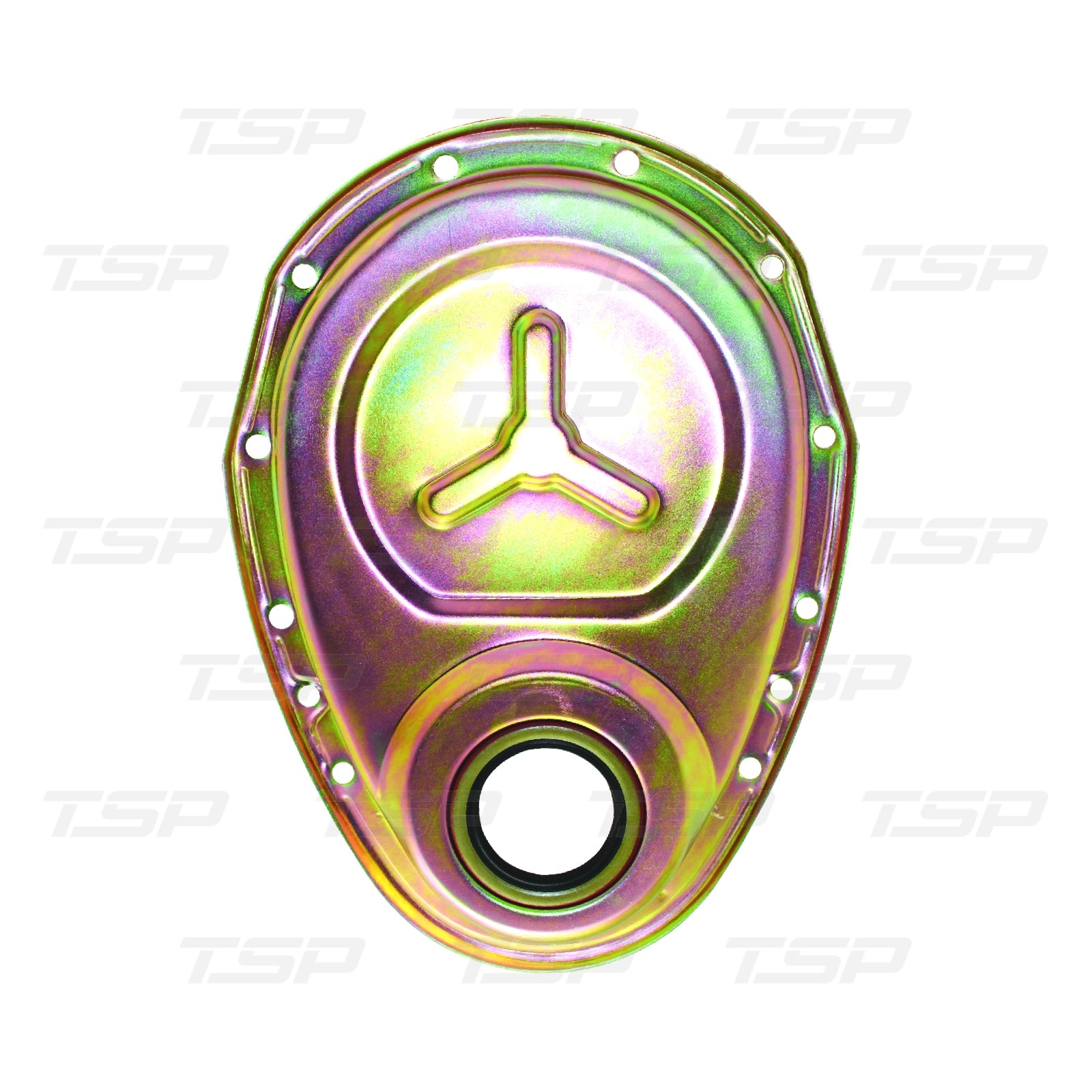 SP7122Z CHEVY SMALL BLOCK ZINC STEEL CAM BUTTON STYLE TIMING COVER