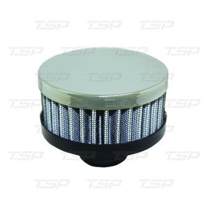 SP7192 CHROME STEEL ROUND PUSH-IN BREATHER WITH WASHABLE FILTER